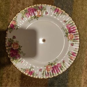 Old Country Rose Footed serving Plate